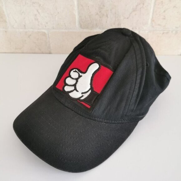 Mickey Mouse Hat Snapback Cap Adult Black Disney Thumbs Up #1 Mouse In The House - Picture 2 of 8